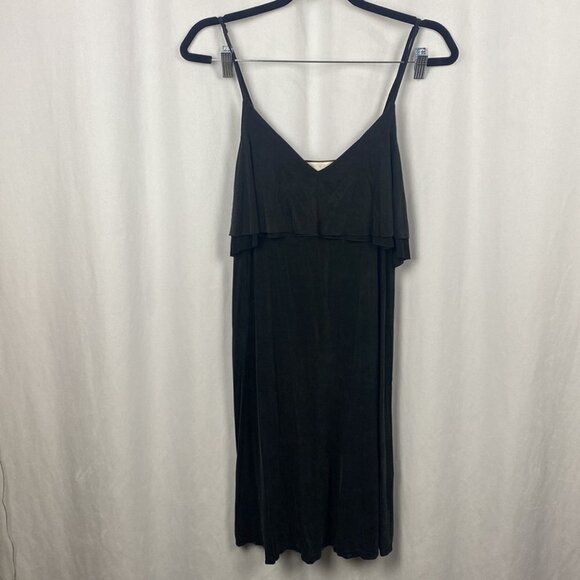 ANTHROPOLOGIE Eri+Ali Aria Black Flowy Slip Dress - Size Small - Picture 4 of 12